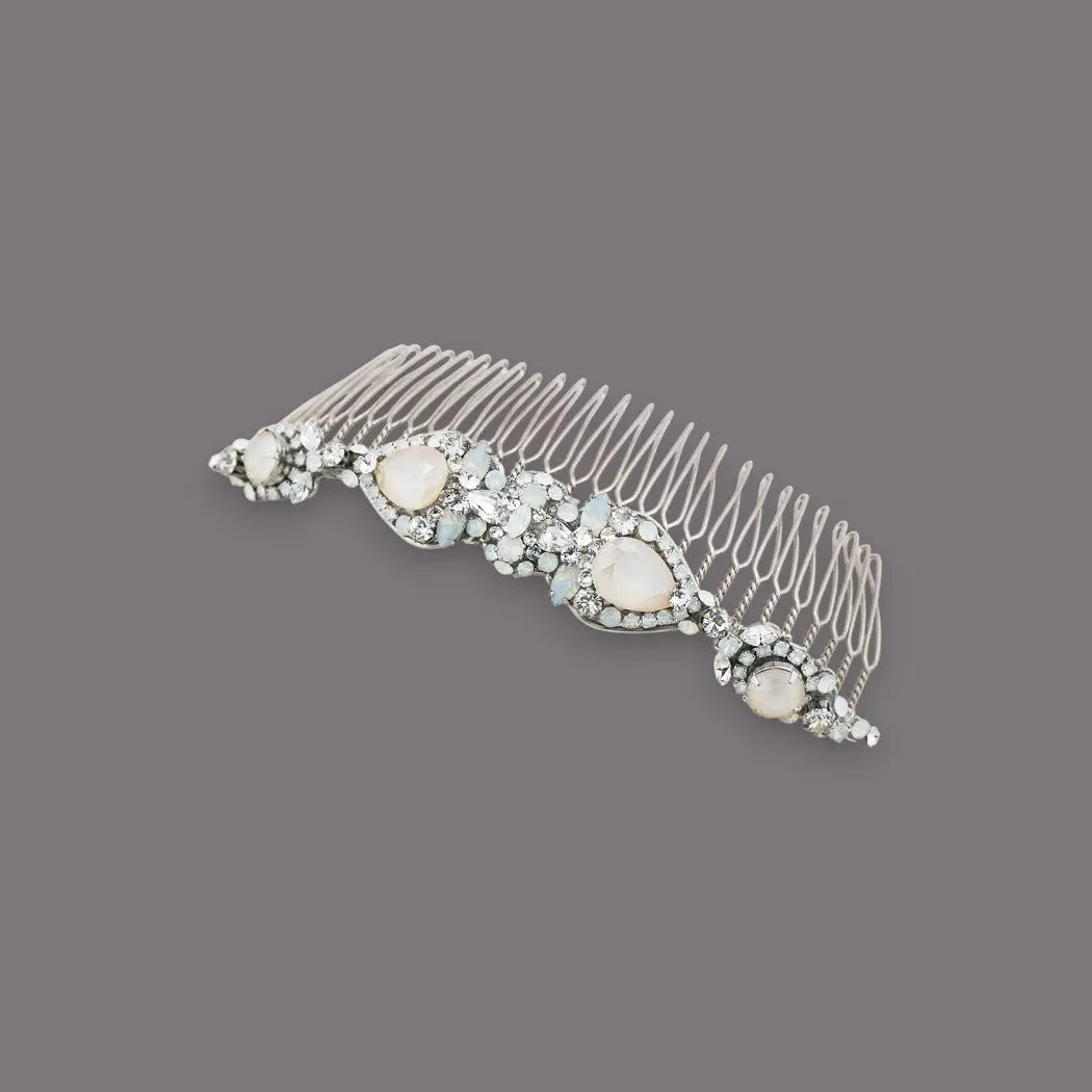 Adeline Crystal Bridal Hair Comb | Tiara or Veil Comb Style  display picture 1