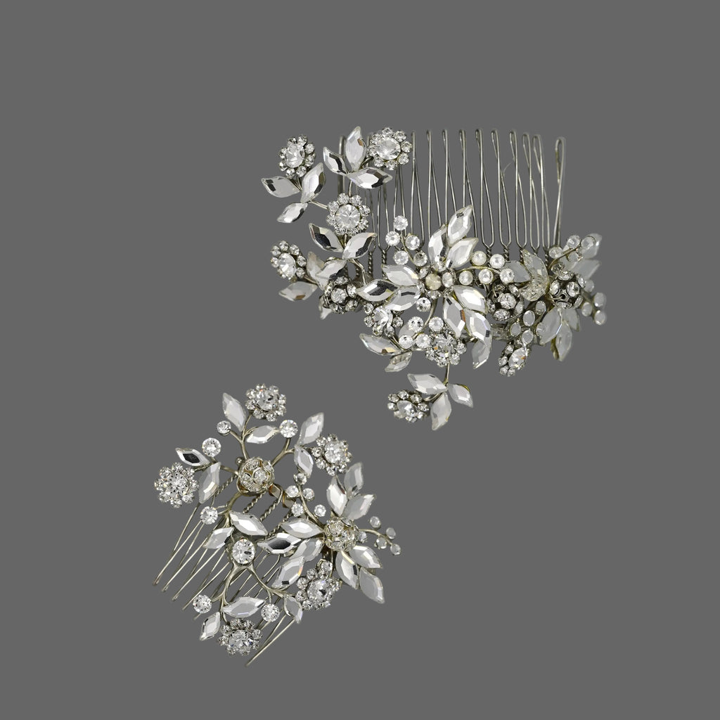 Haute Bride Crystal & White Opal Bridal Hair Comb Braden Pearl & Crystal Filigree Hair Comb | Haute Bride main image 3