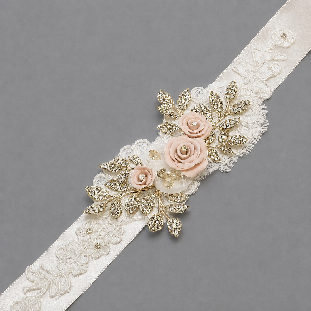wedding dress belts and SASHES Louisiana Color:BORDEAUX The price reflects both Women's Designer Dresses | Wedding gown