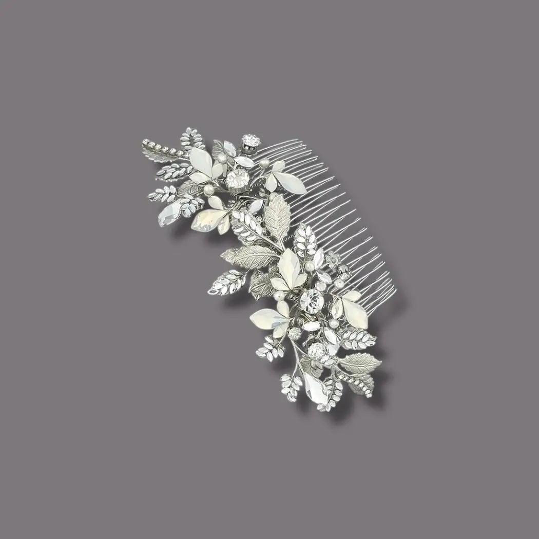Ashley Pearl & Rhinestone Bridal Hair Comb | Haute Bride display picture 2